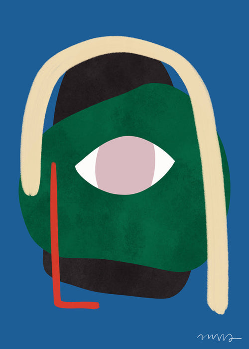 Illustration abstrakt ansigt
