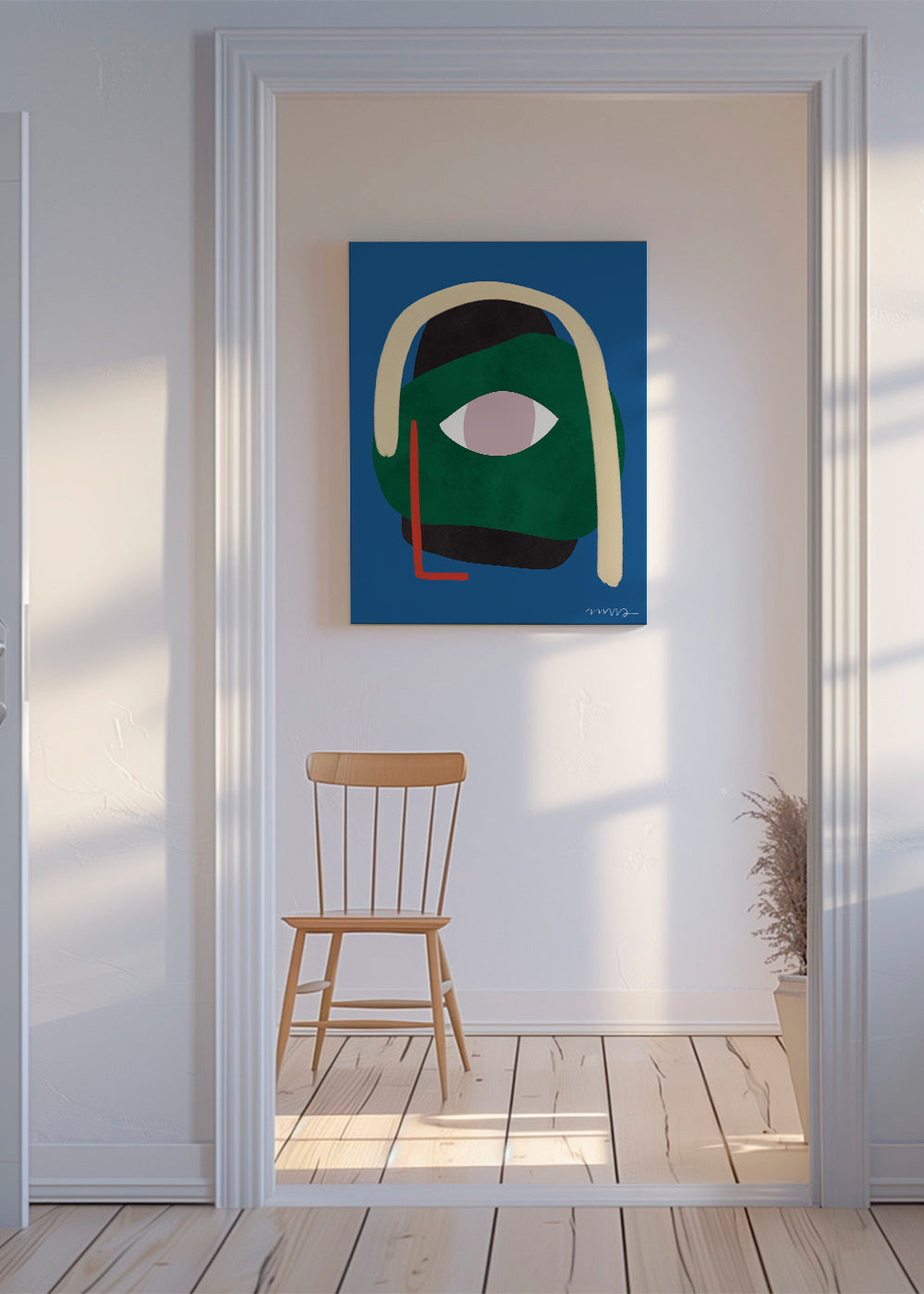 Illustration abstrakt ansigt