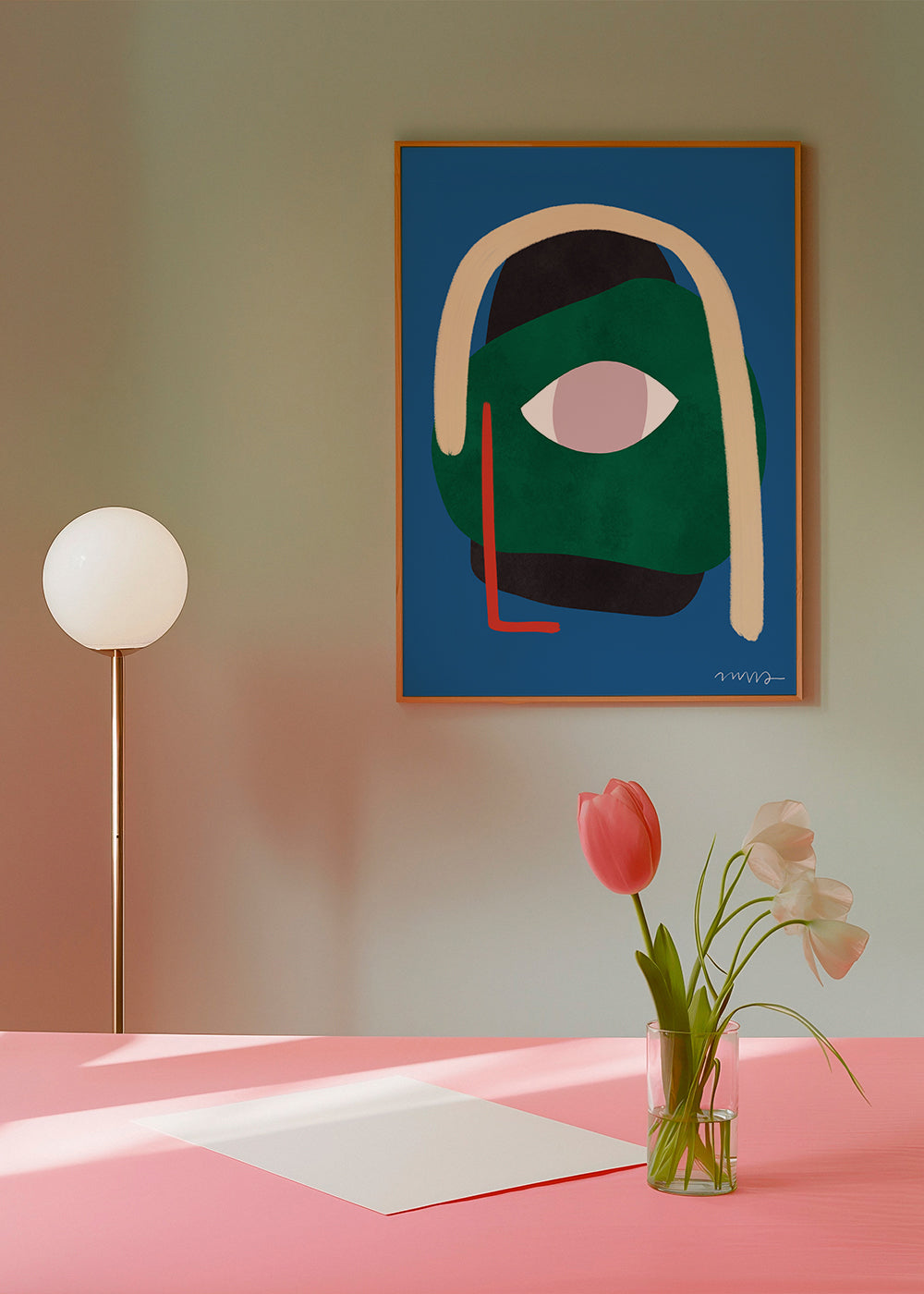 Illustration abstrakt ansigt