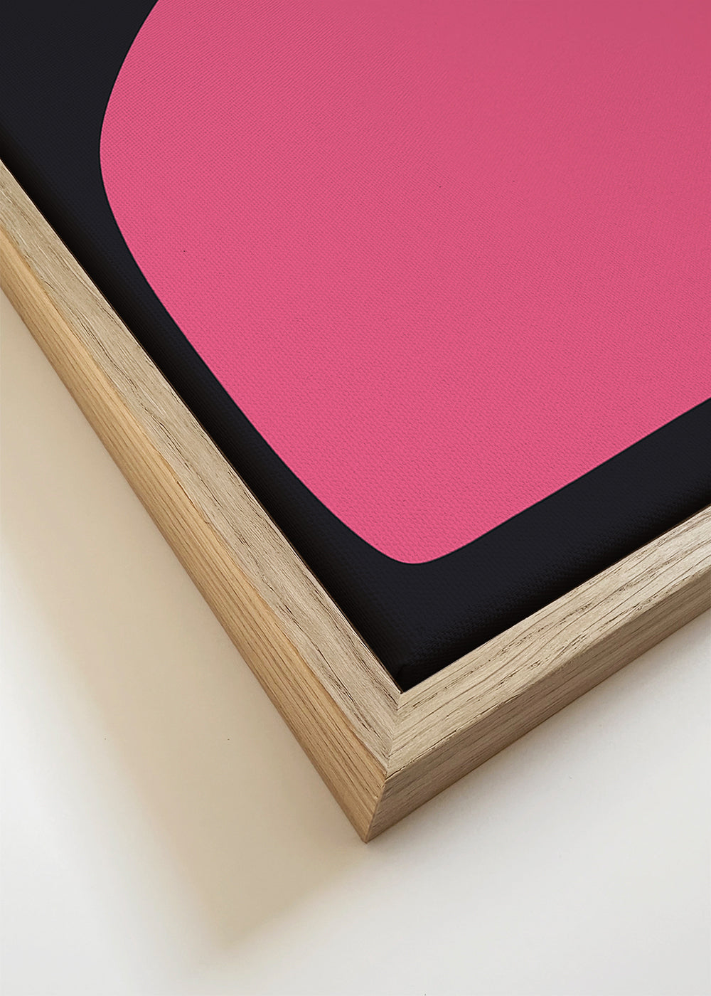 Botanisk plakat rosa styliseret blomst