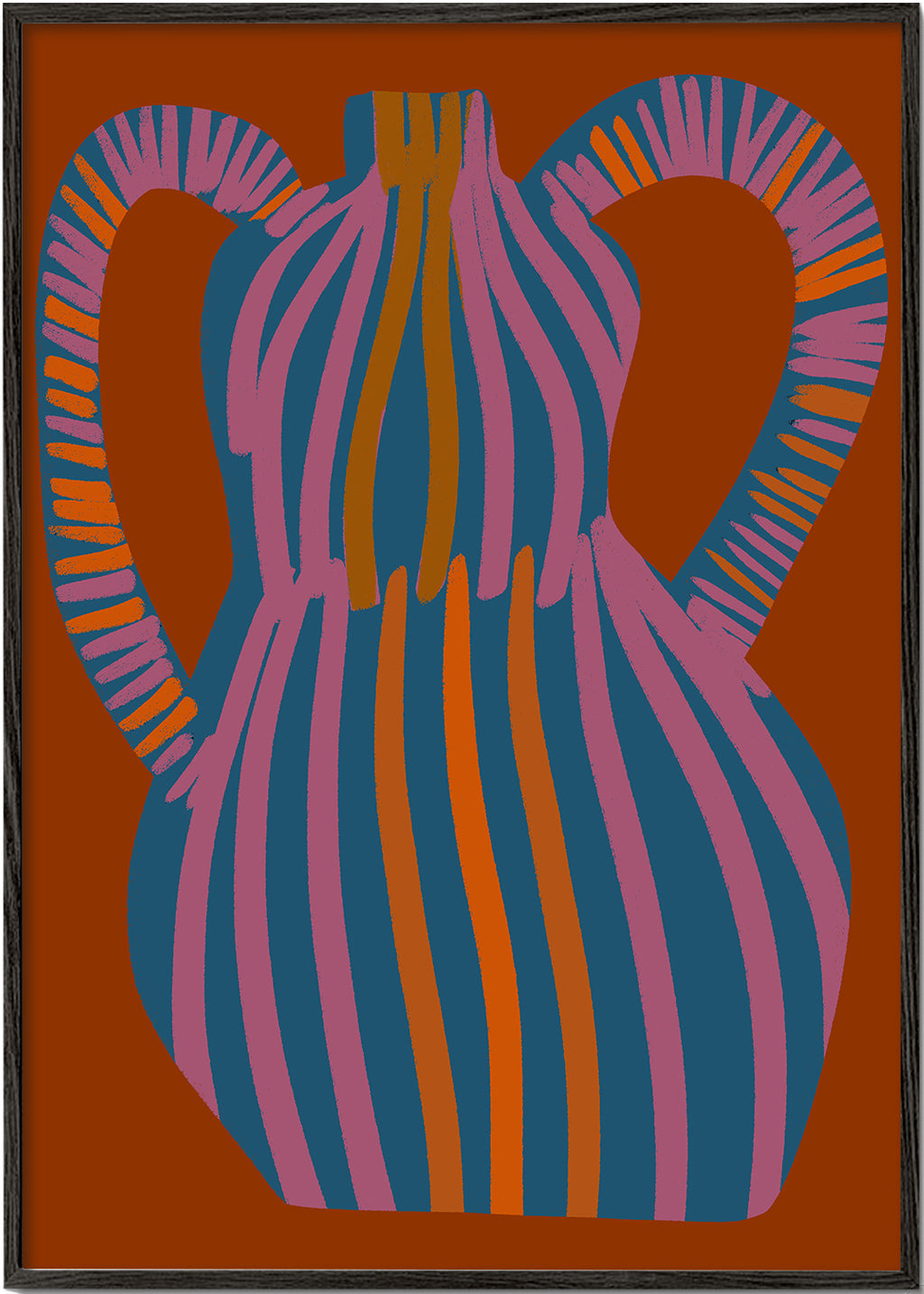 Illustration af stribet vase