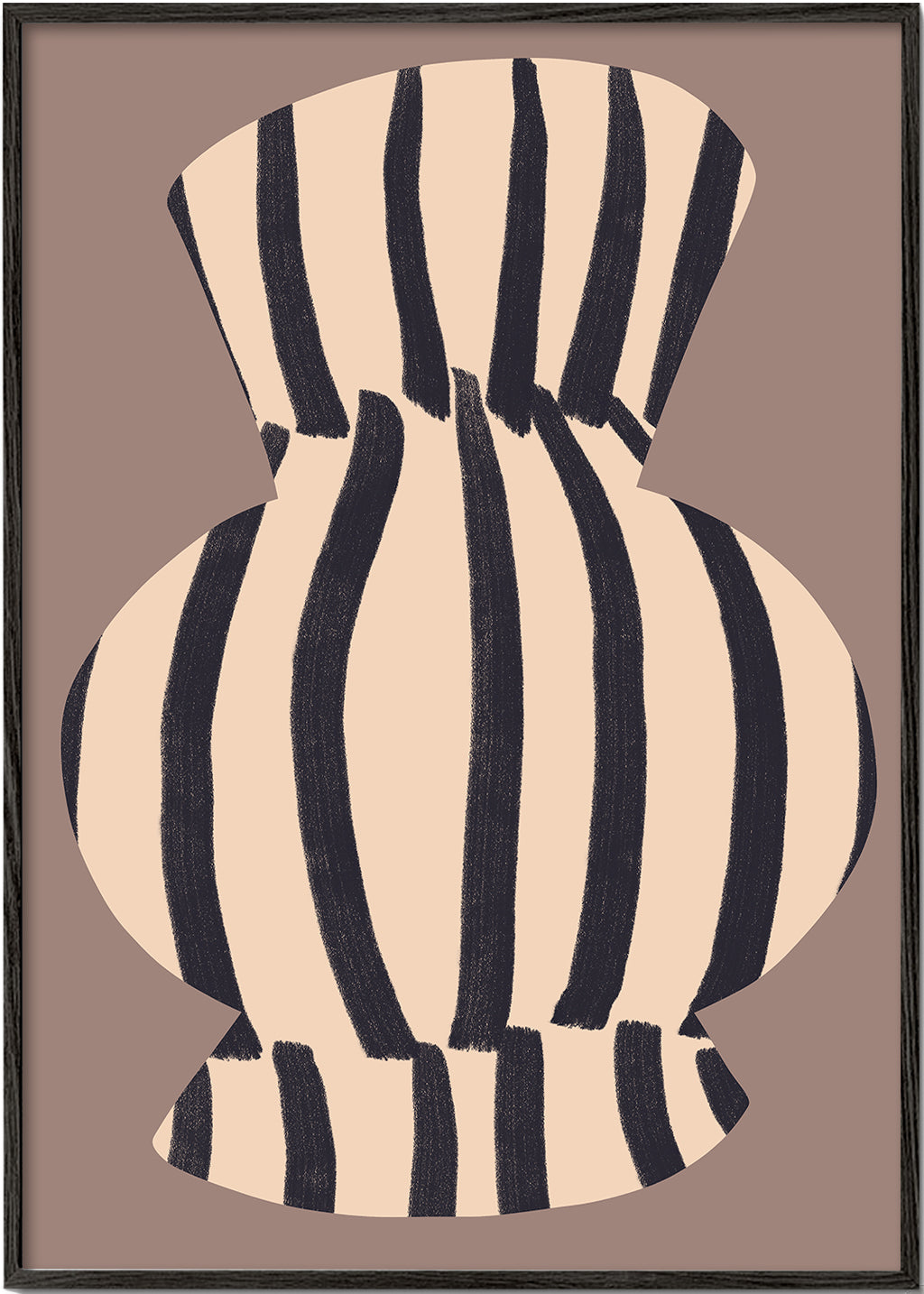 Minimalistisk vase med striber