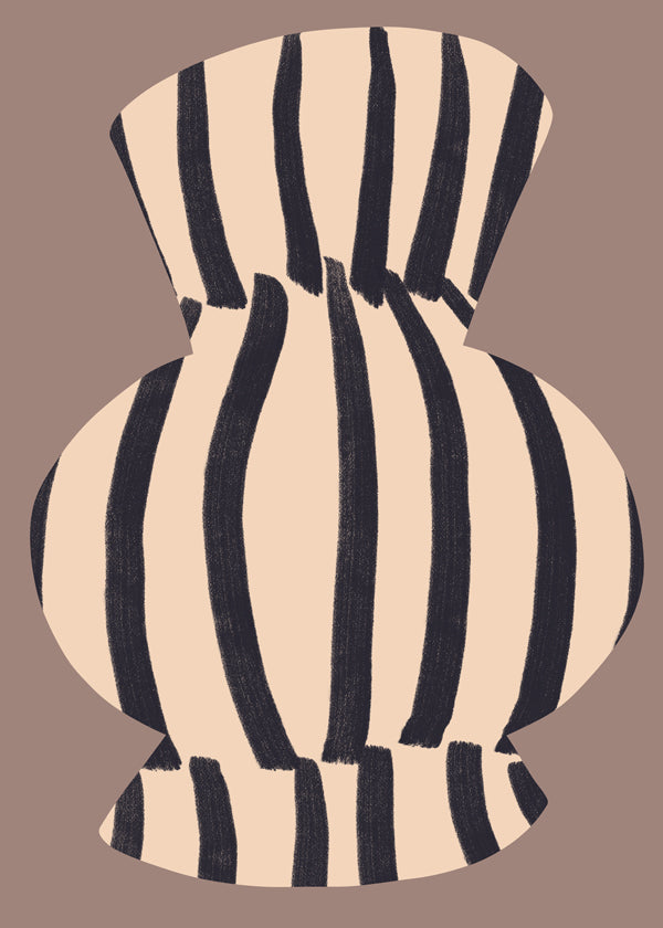 Minimalistisk vase med striber