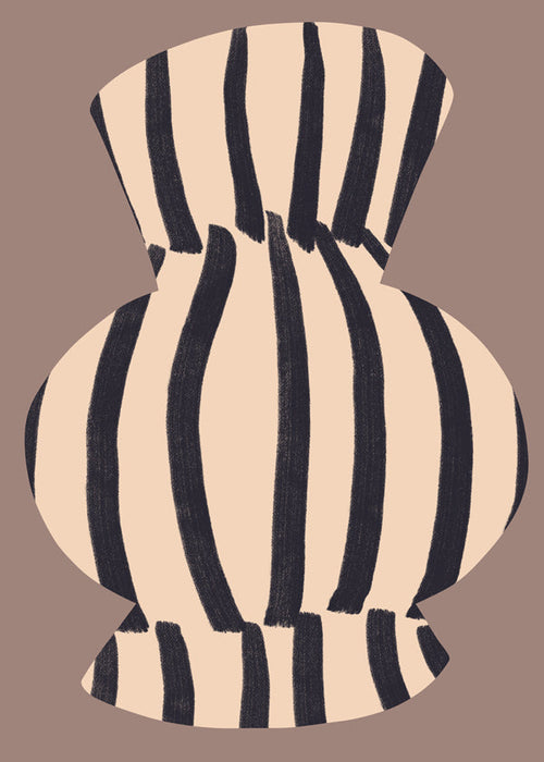 Minimalistisk vase med striber