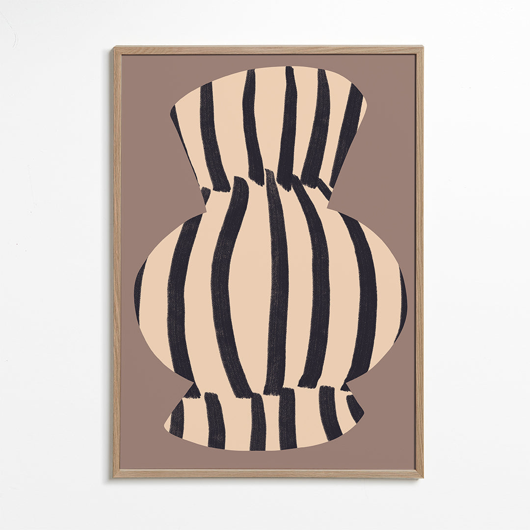 Minimalistisk vase med striber