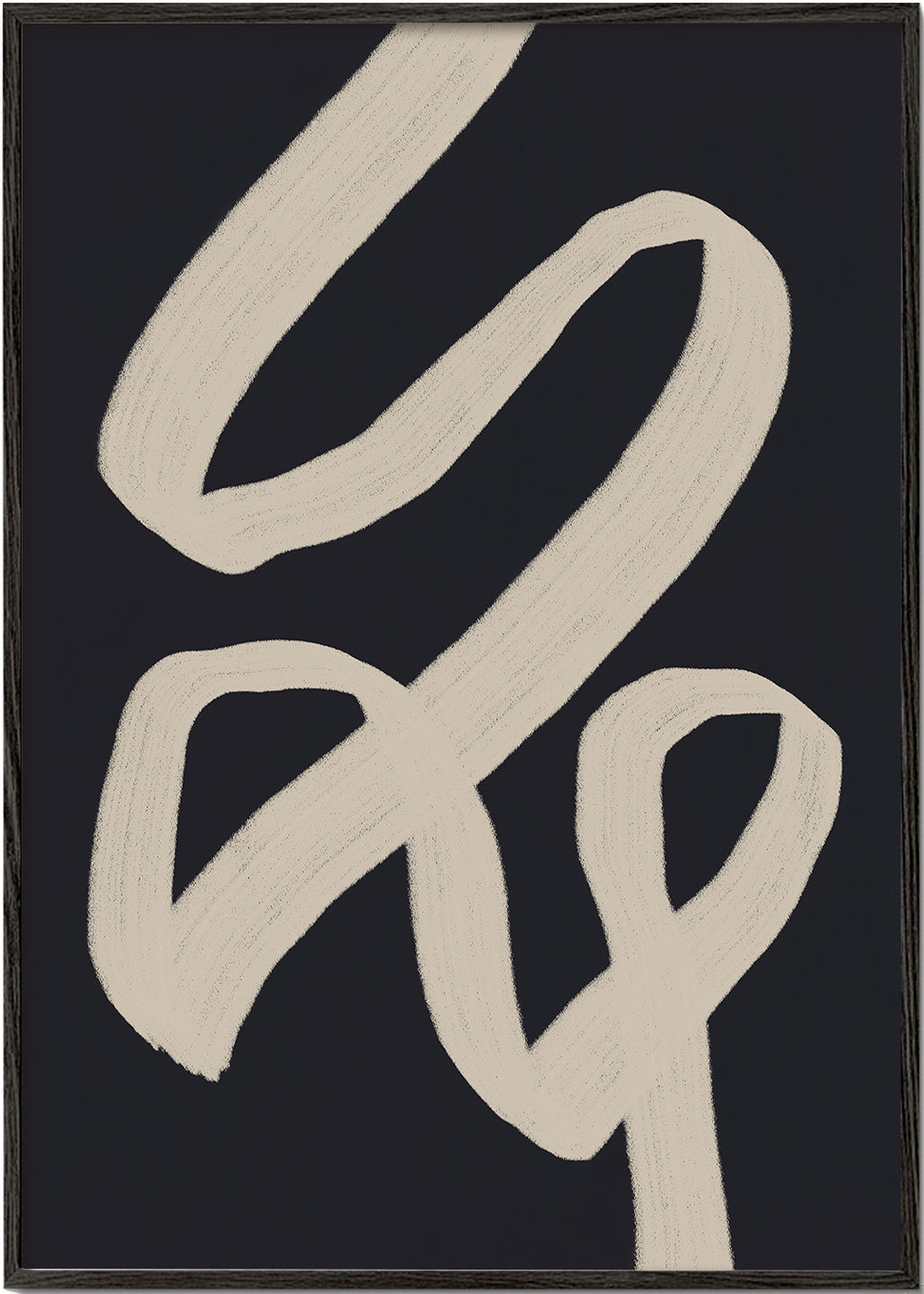 Abstrakt kunst beige streg på mørk baggrund