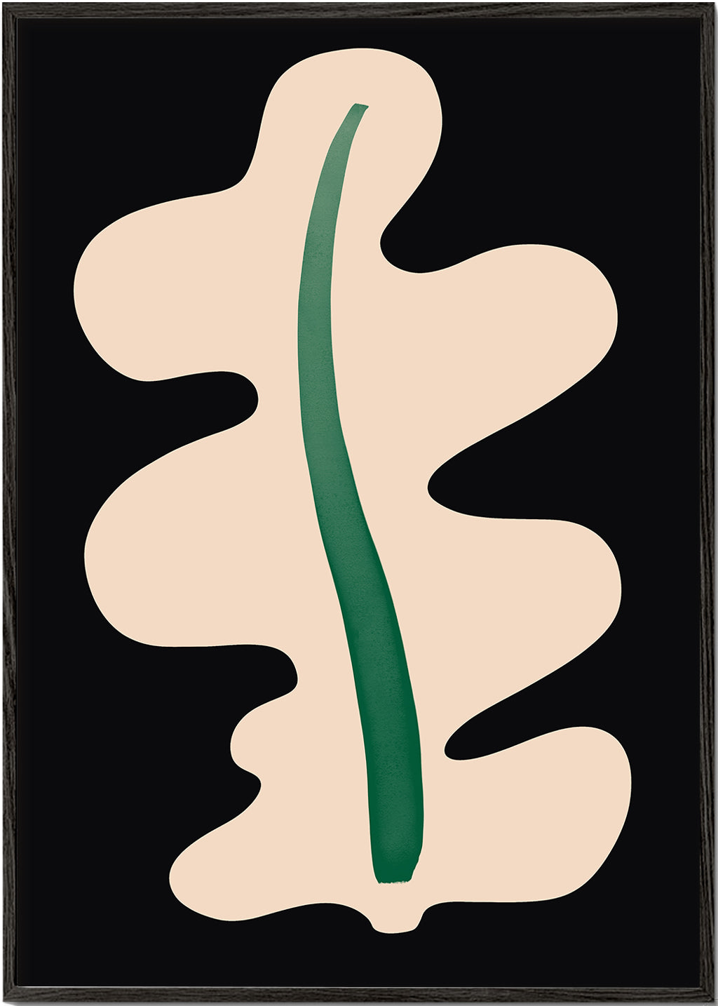 Botanisk plakat abstrakt blad