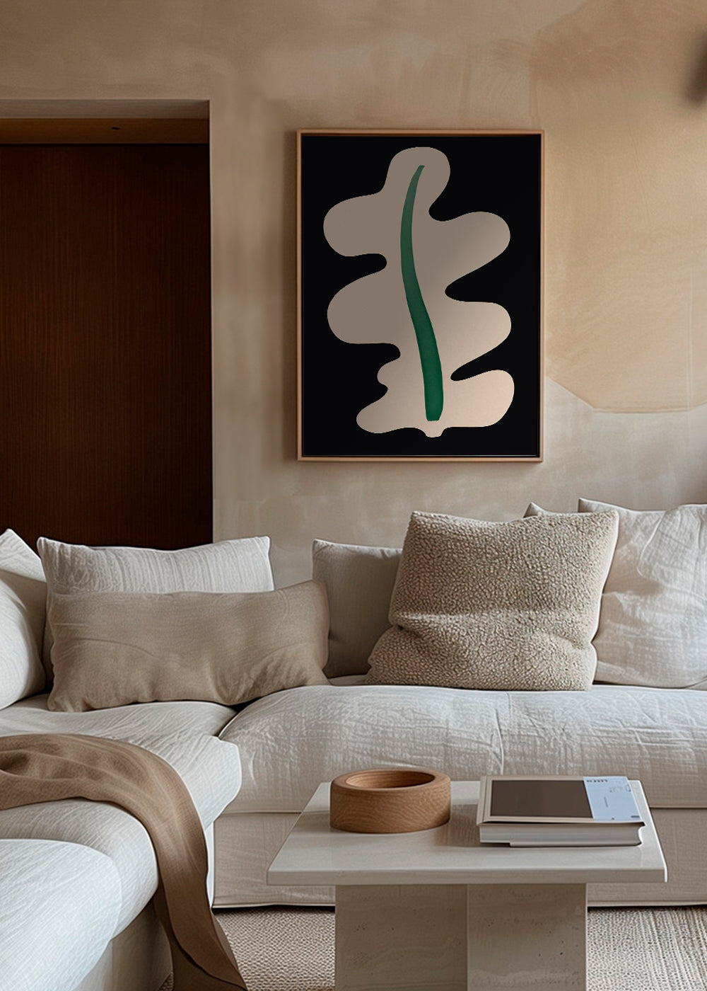 Botanisk plakat abstrakt blad