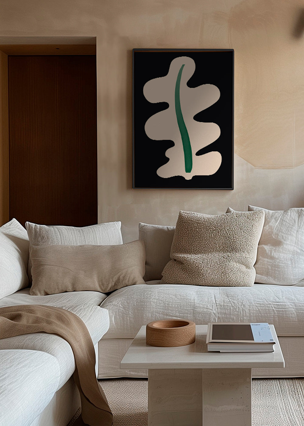 Botanisk plakat abstrakt blad