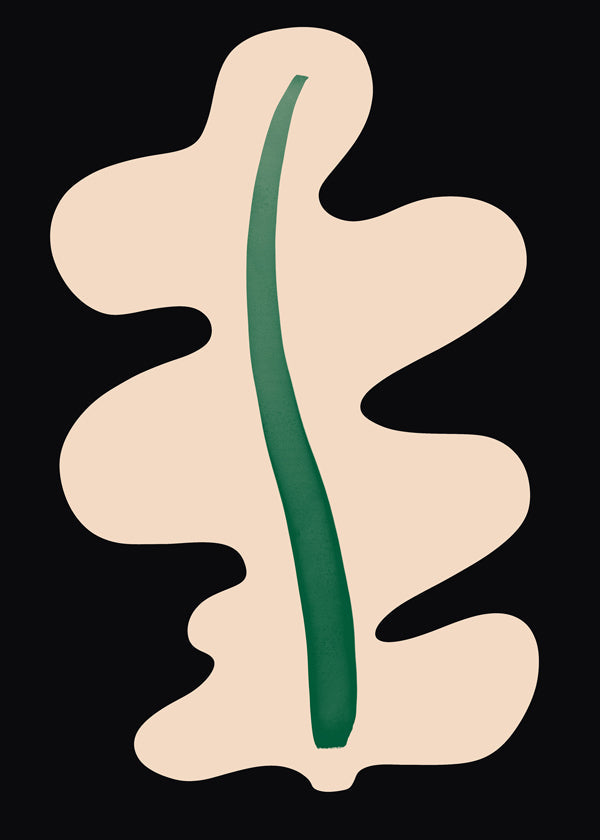Botanisk plakat abstrakt blad