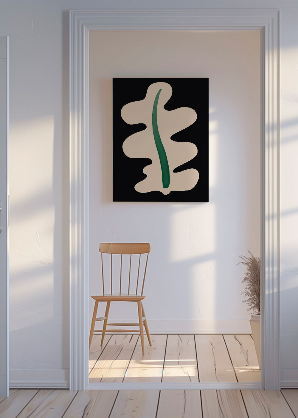 Botanisk plakat abstrakt blad