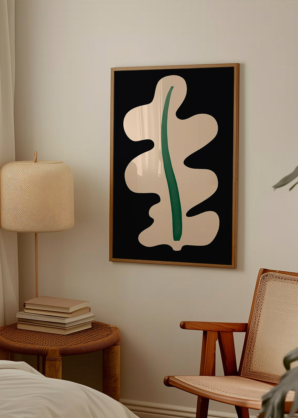 Botanisk plakat abstrakt blad