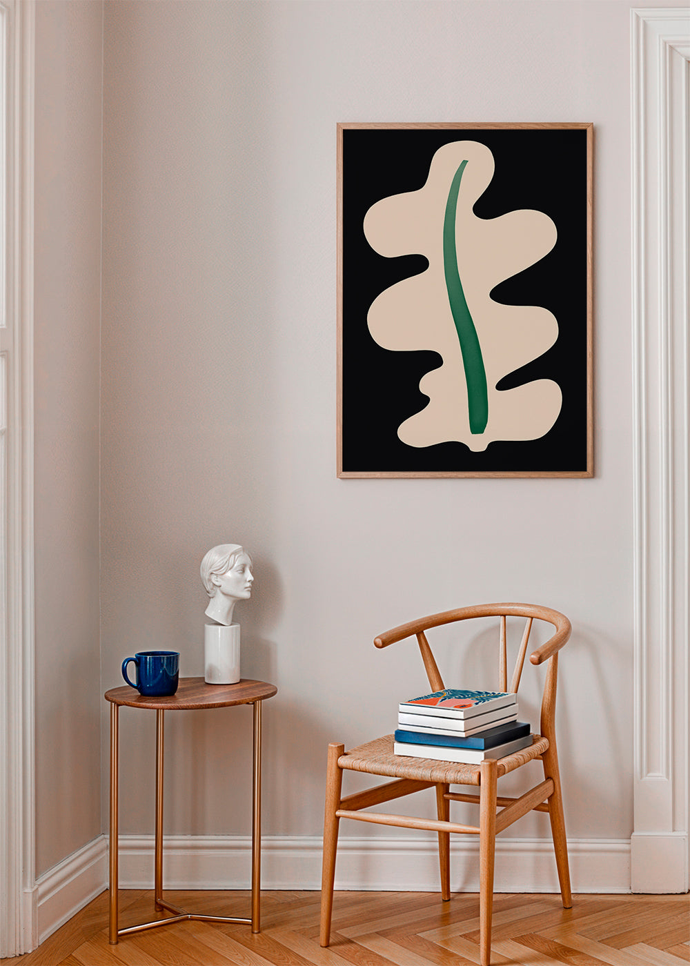 Botanisk plakat abstrakt blad