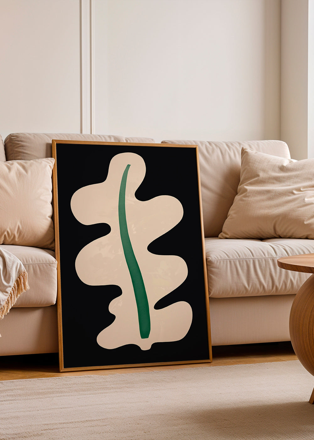 Botanisk plakat abstrakt blad