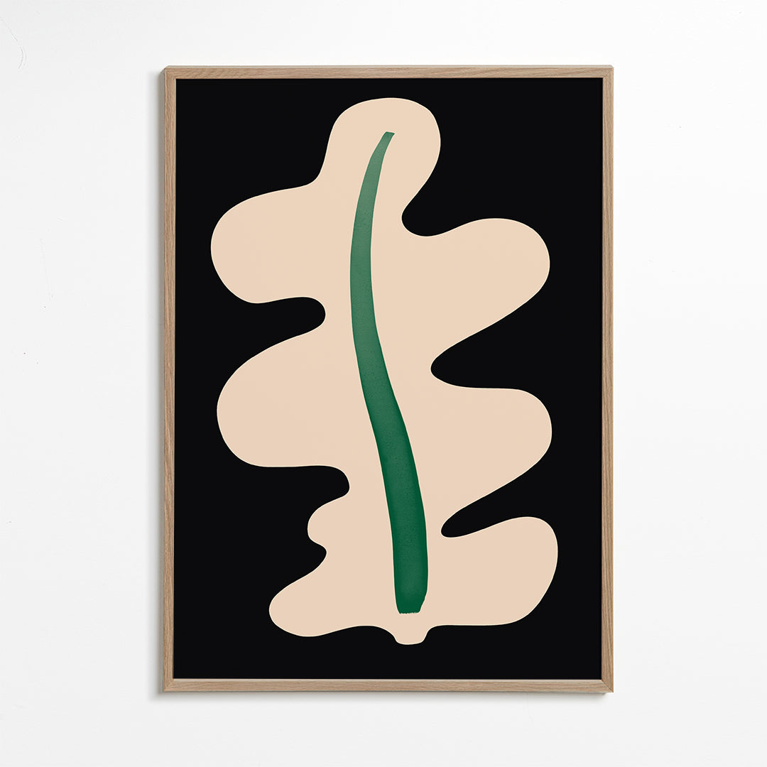 Botanisk plakat abstrakt blad