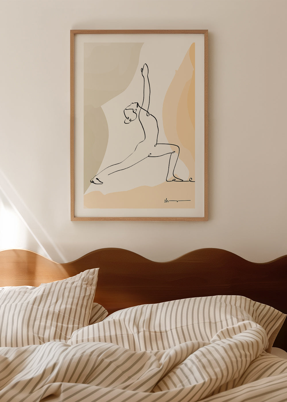 Afslappende linjedesign: krigerstilling