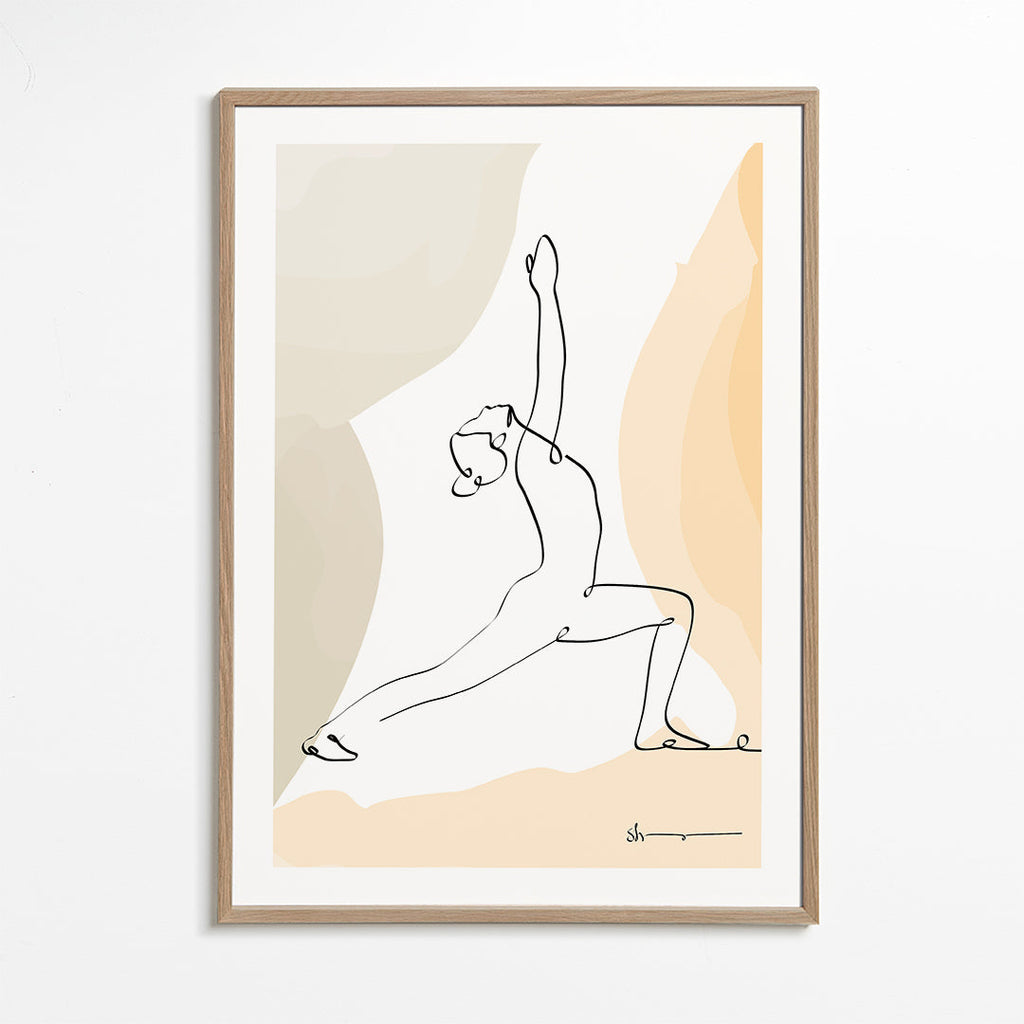 Afslappende linjedesign: krigerstilling