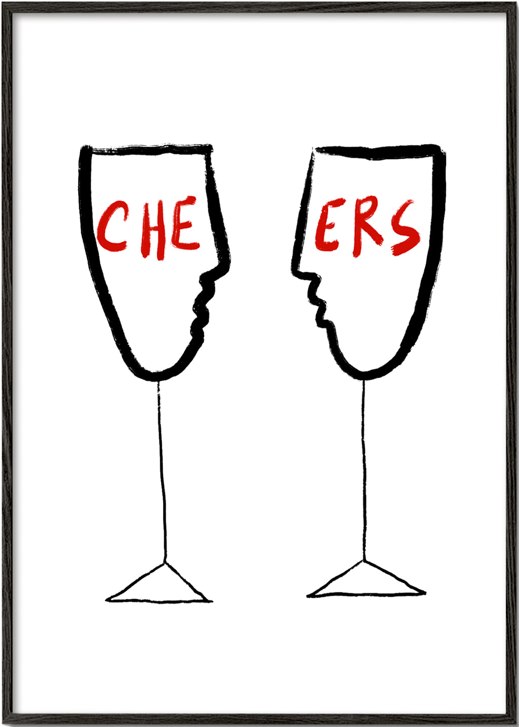 Køkkenkunst Cheers med profilglas