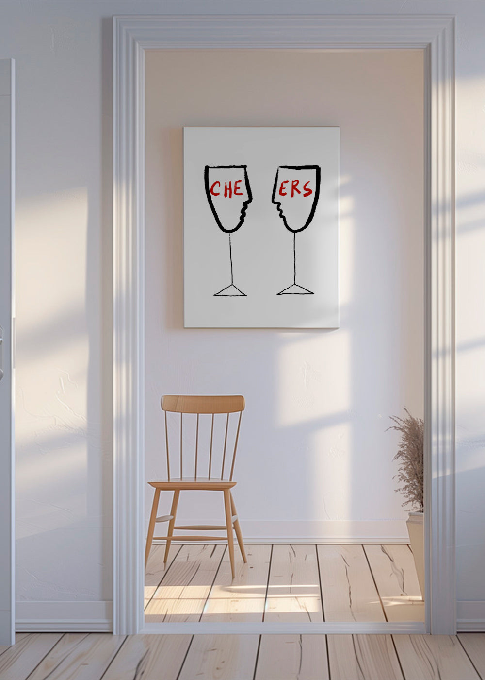 Køkkenkunst Cheers med profilglas