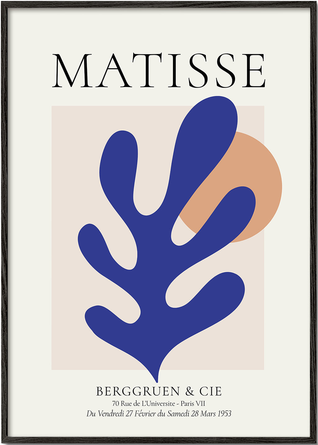 Illustration Matisse blåt blad