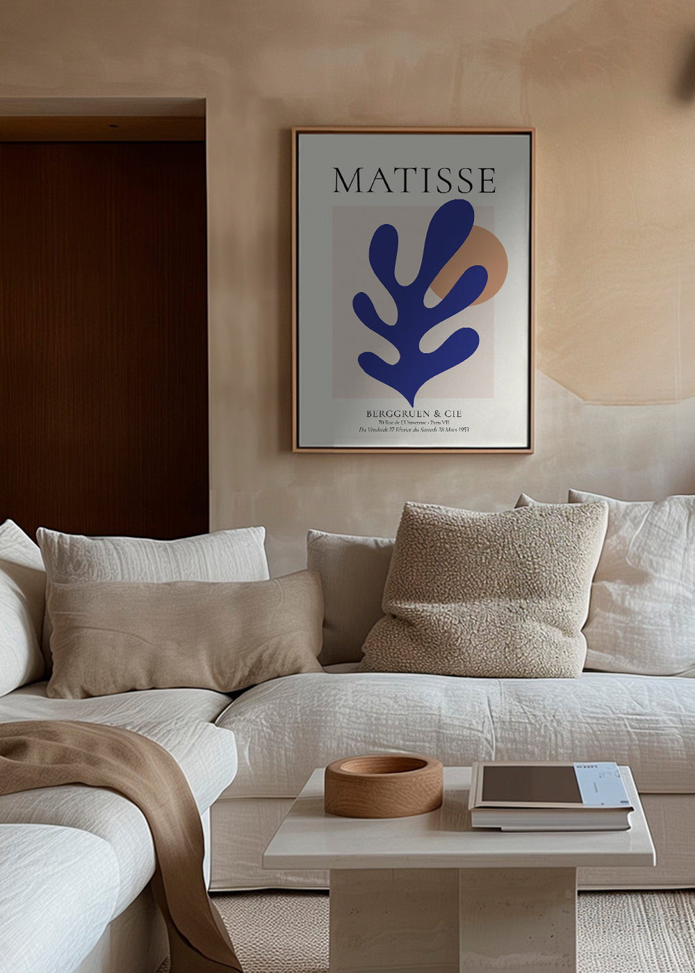 Illustration Matisse blåt blad
