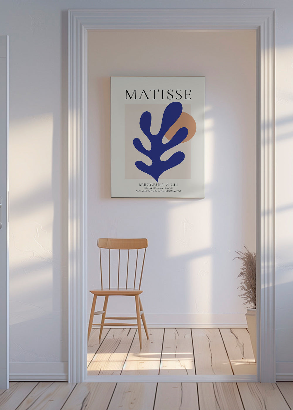 Illustration Matisse blåt blad