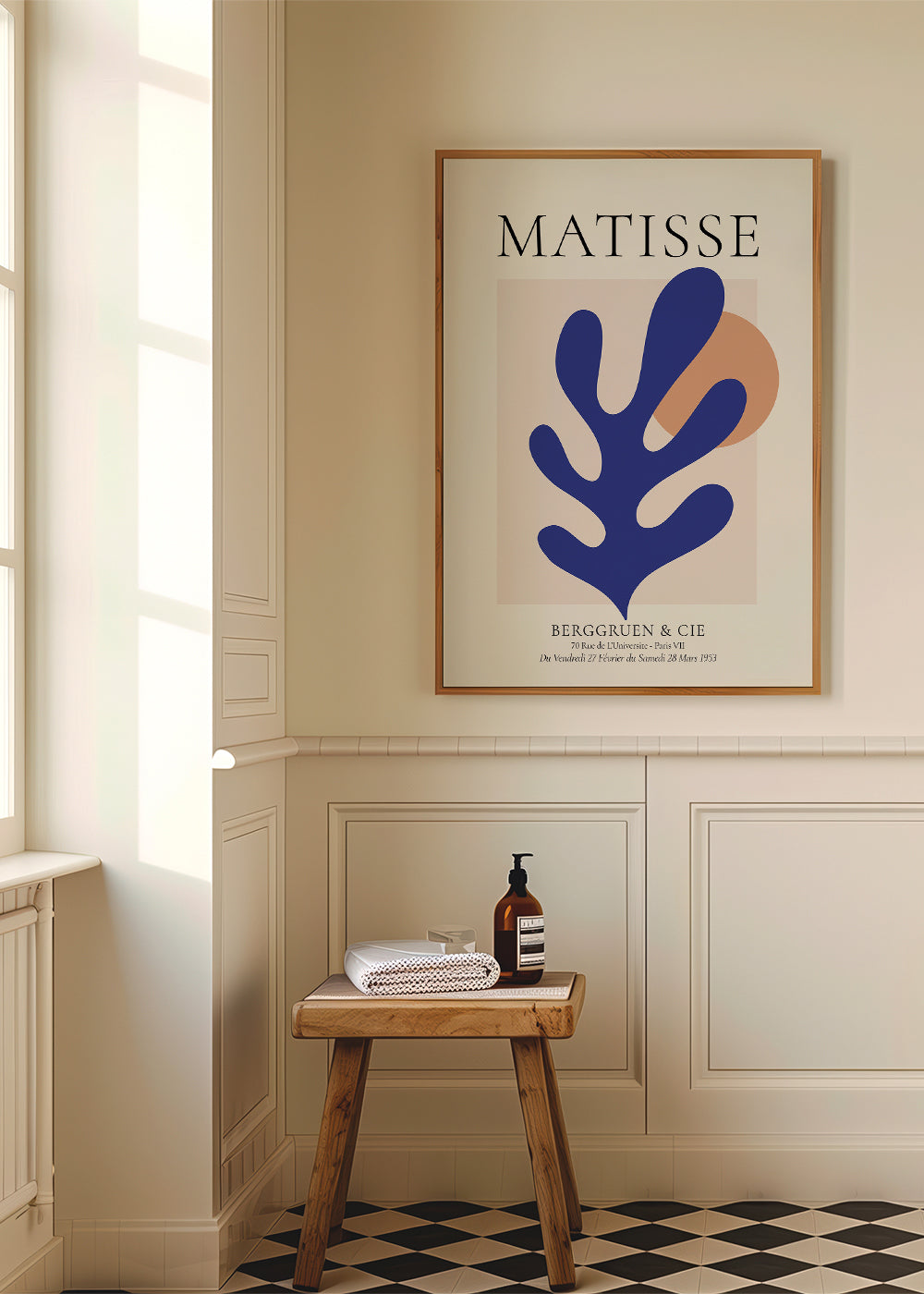 Illustration Matisse blåt blad