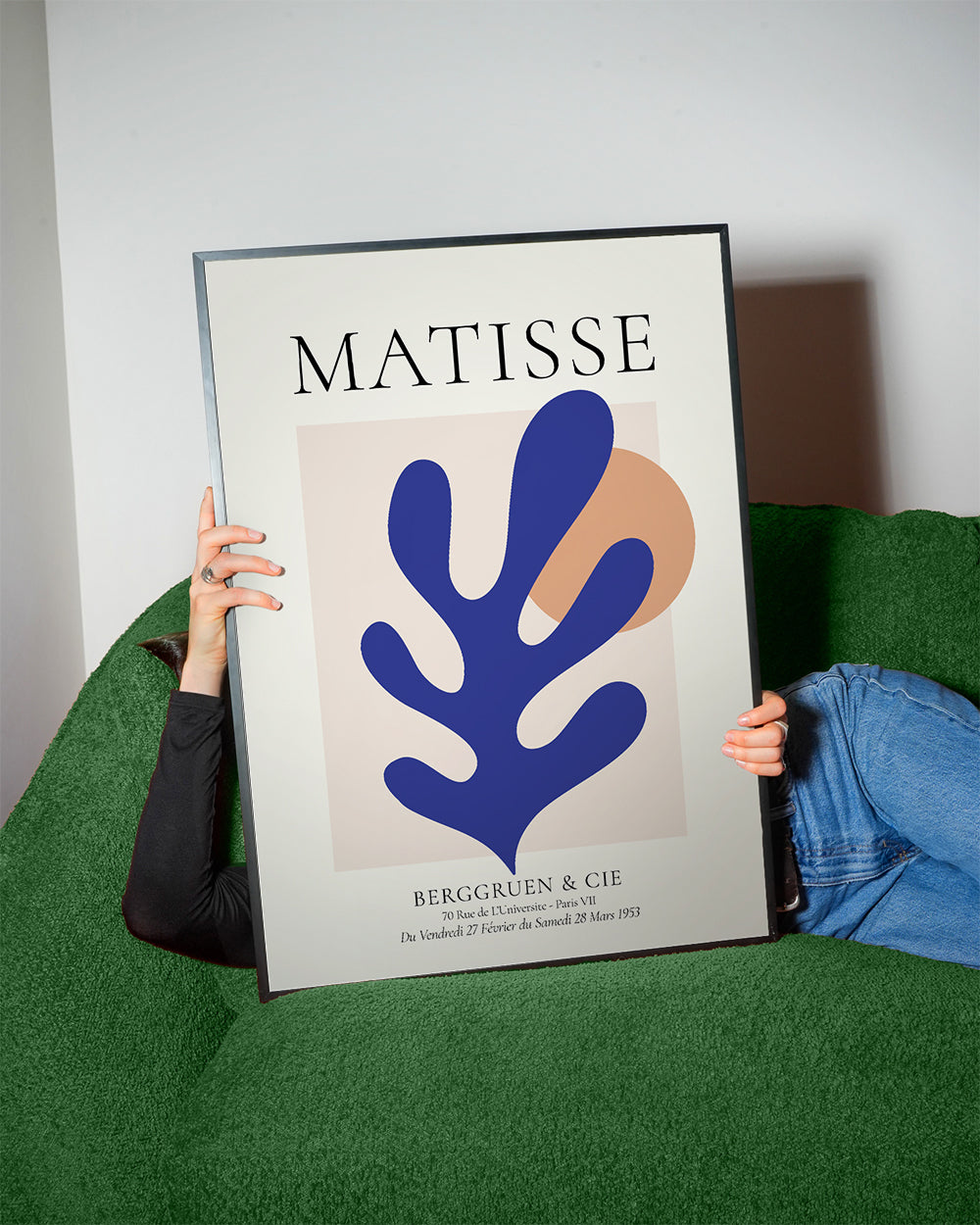Illustration Matisse blåt blad