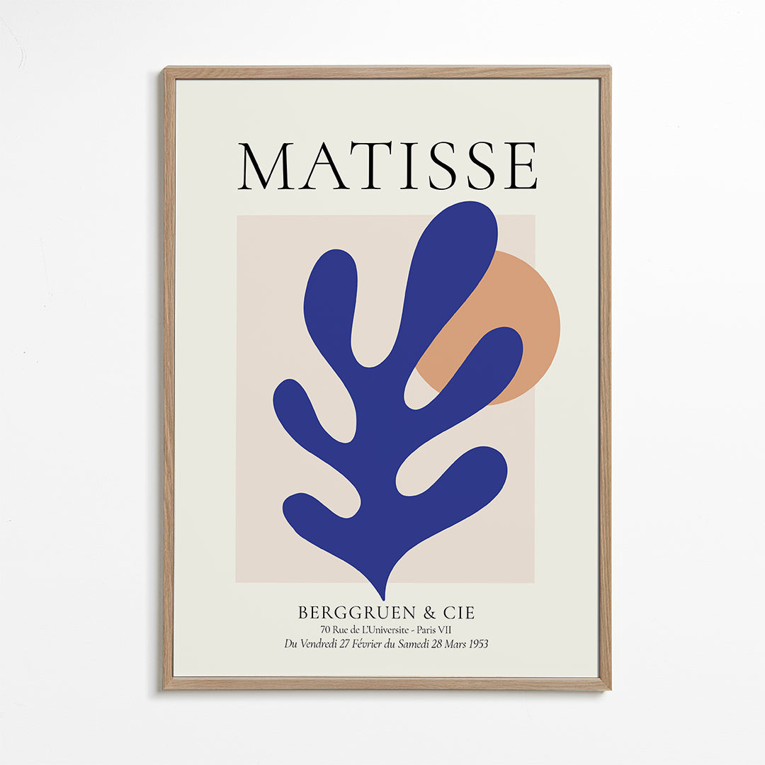 Illustration Matisse blåt blad