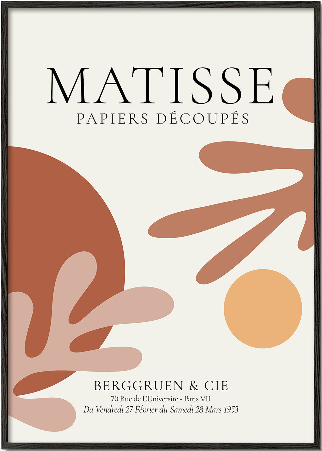 Vintage plakat inspireret af Matisse-udklip