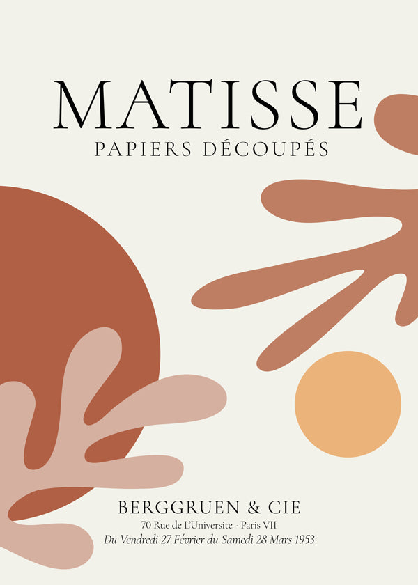 Vintage plakat inspireret af Matisse-udklip
