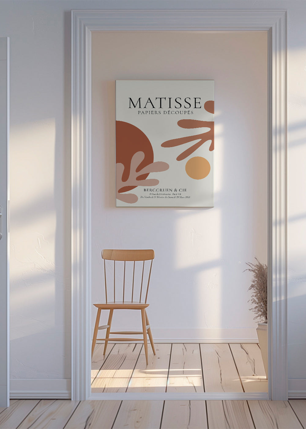 Vintage plakat inspireret af Matisse-udklip