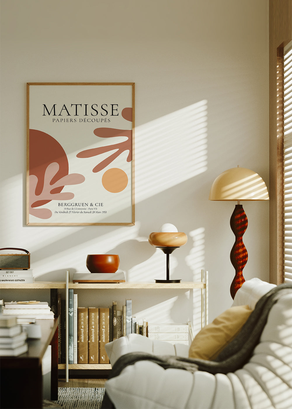 Vintage plakat inspireret af Matisse-udklip