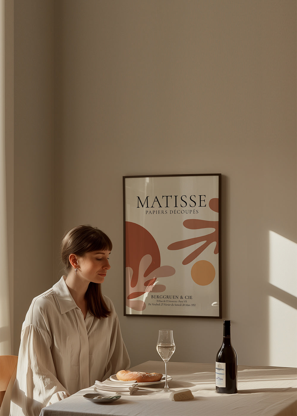 Vintage plakat inspireret af Matisse-udklip