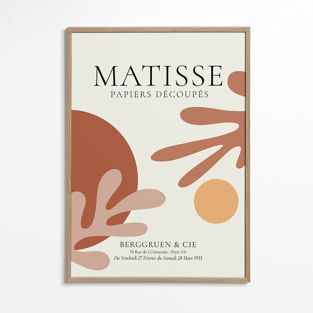 Vintage plakat inspireret af Matisse-udklip
