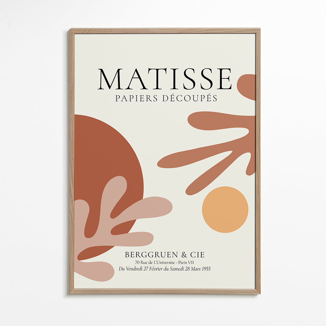 Vintage plakat inspireret af Matisse-udklip