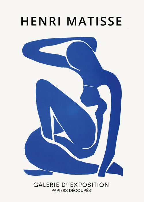 Illustration af blå kvindelig figur udskåret