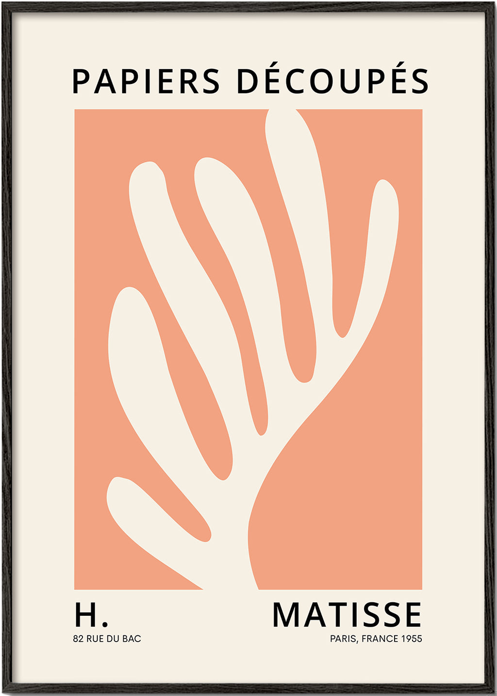 Botanisk print Matisse papir klippet orange