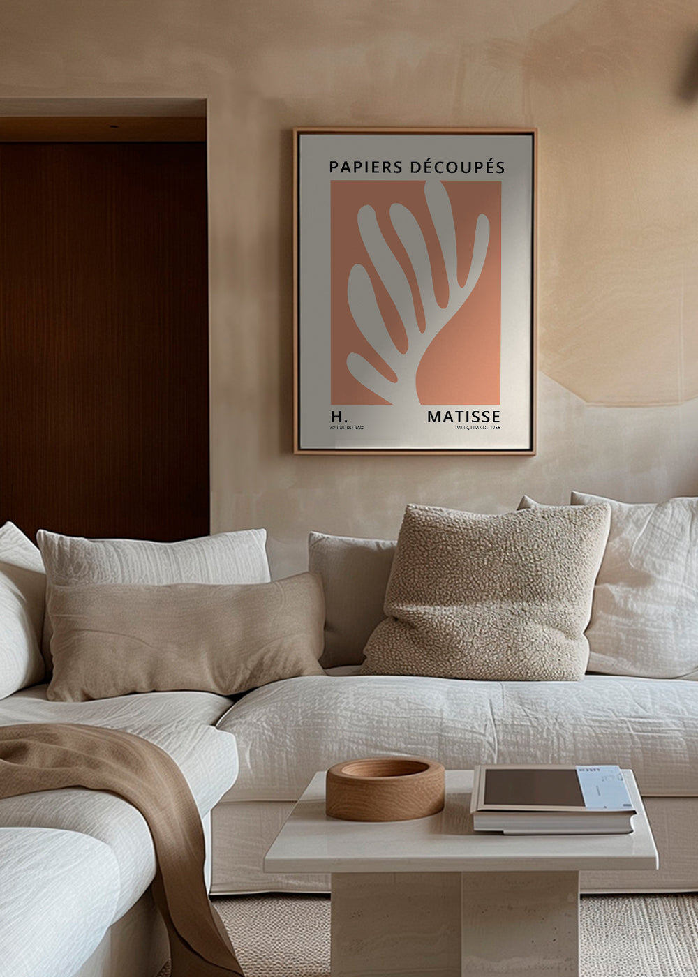 Botanisk print Matisse papir klippet orange