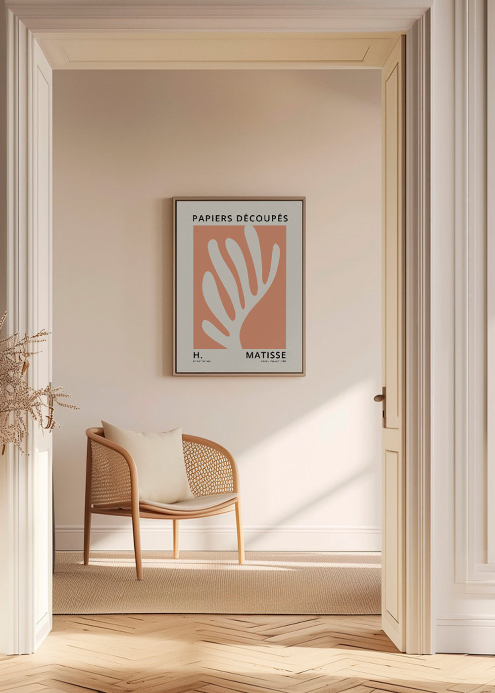 Botanisk print Matisse papir klippet orange