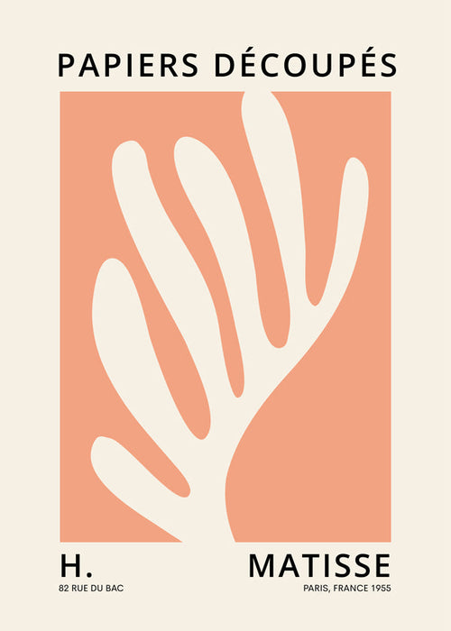 Botanisk print Matisse papir klippet orange