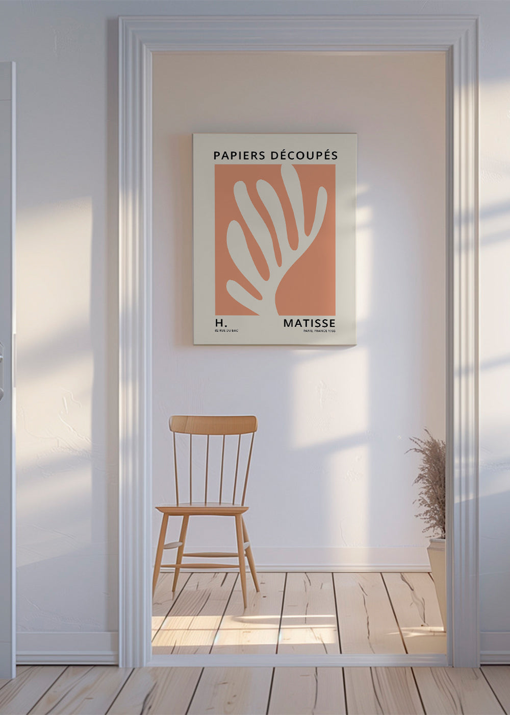 Botanisk print Matisse papir klippet orange