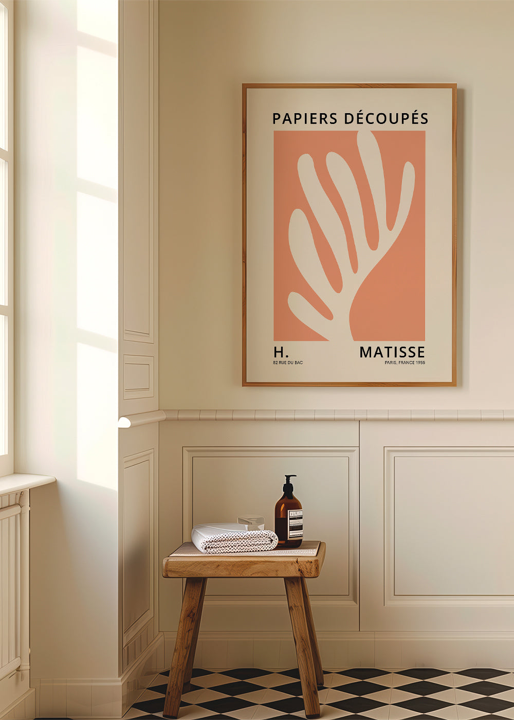 Botanisk print Matisse papir klippet orange