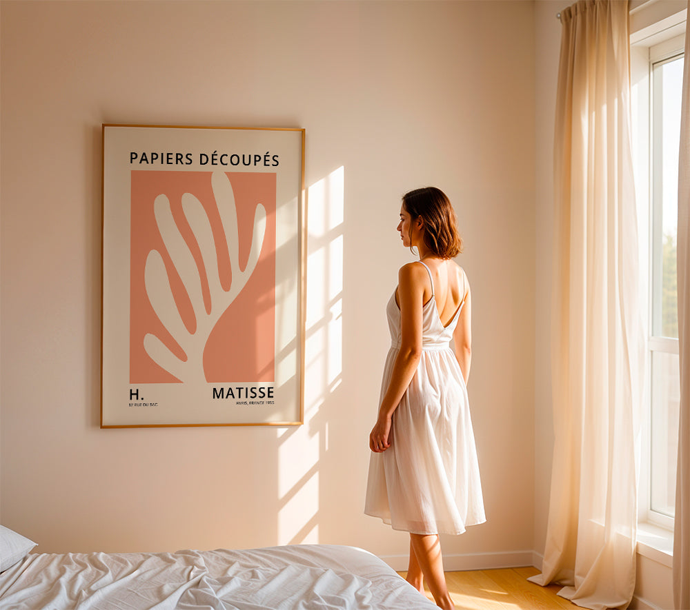 Botanisk print Matisse papir klippet orange