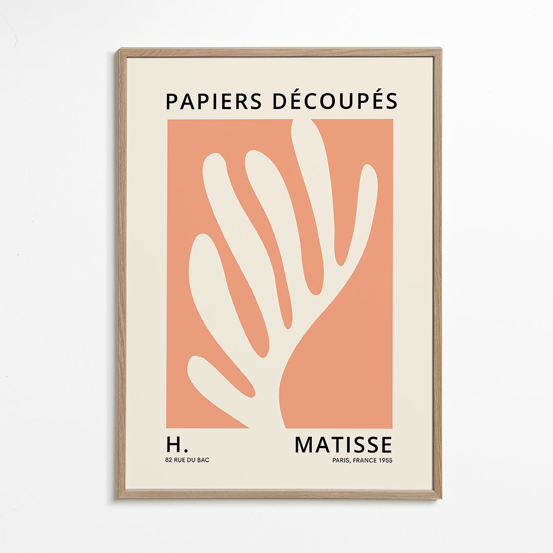 Botanisk print Matisse papir klippet orange