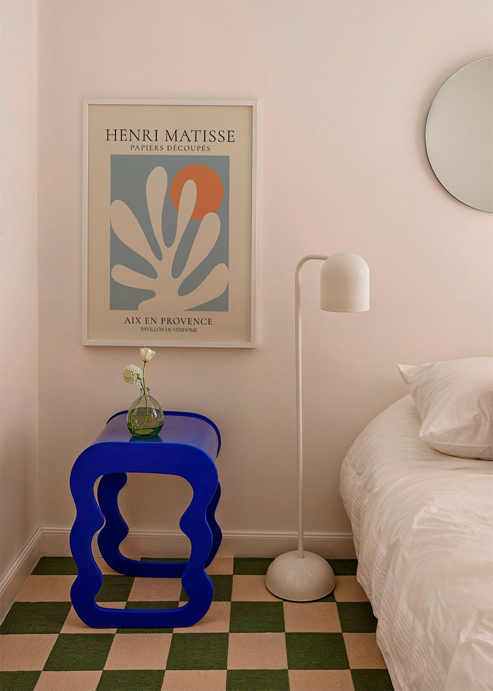 Botanisk plakat Matisse blå og orange