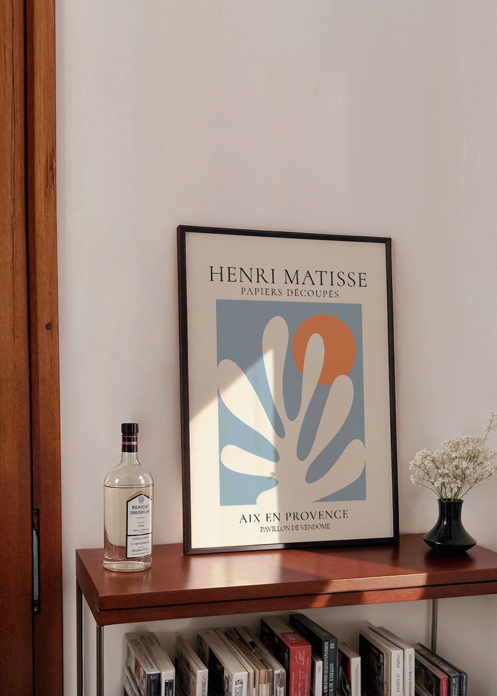 Botanisk plakat Matisse blå og orange