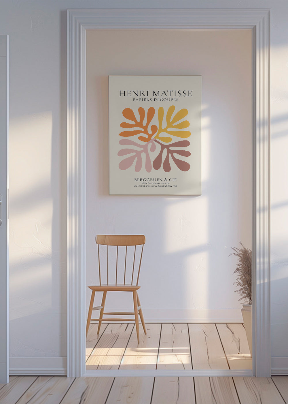 Botanisk plakat: Matisse-klip i varme nuancer