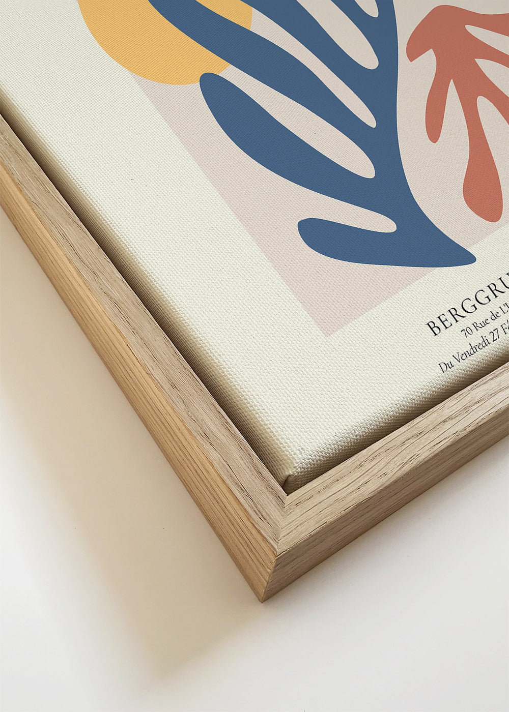 Matisse cutouts illustration blå og koral