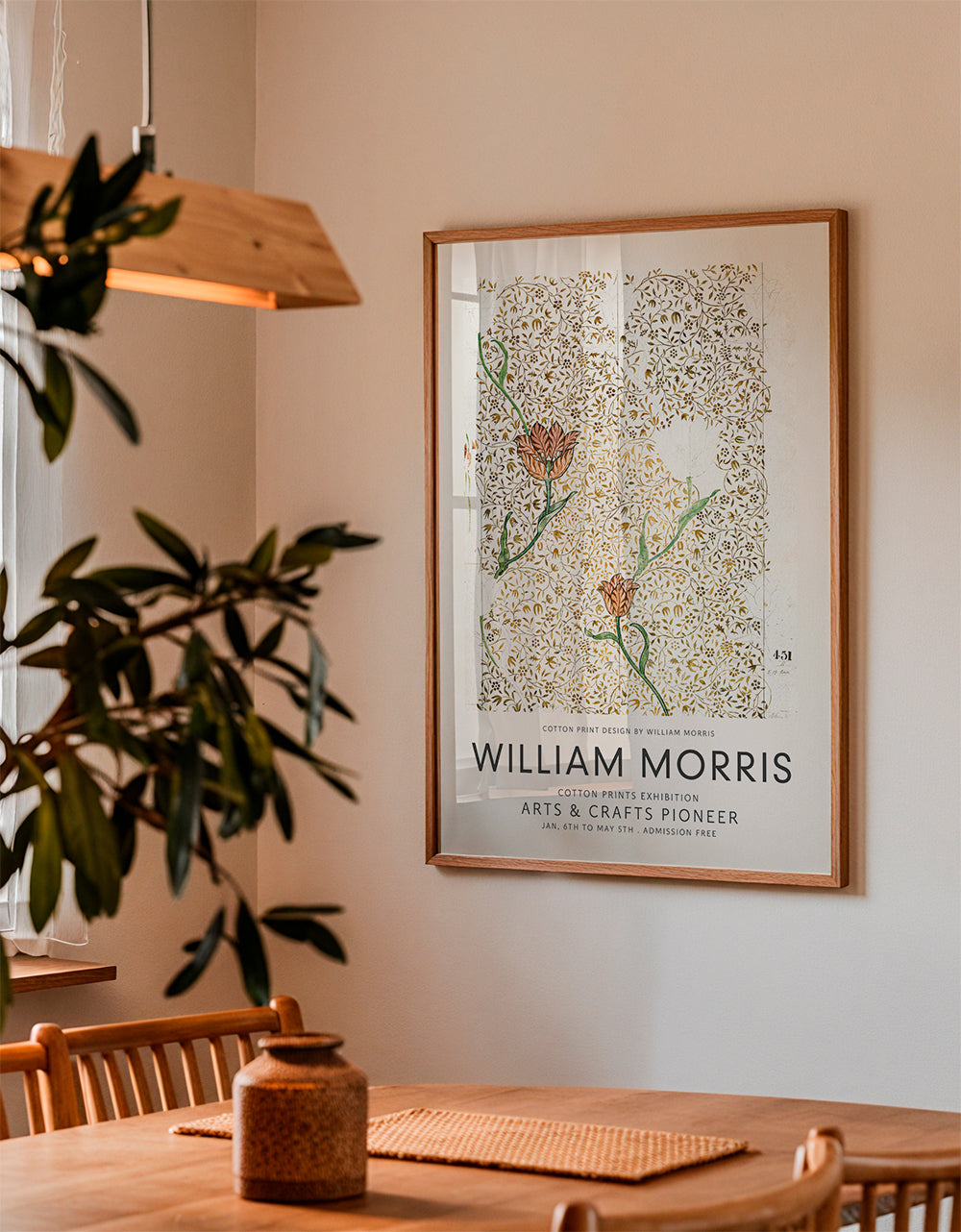 Botanisk tryk William Morris blomstermønster